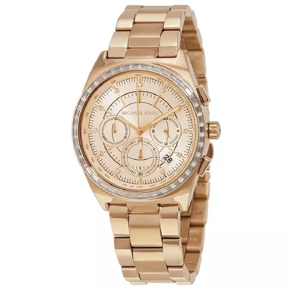 Michael Kors glitzy crystal vail gold watch - Picture 2 of 7